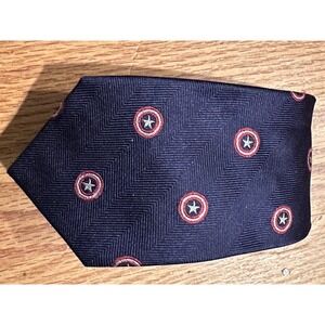 Marvel Captain America Navy Tie 100% Silk‎